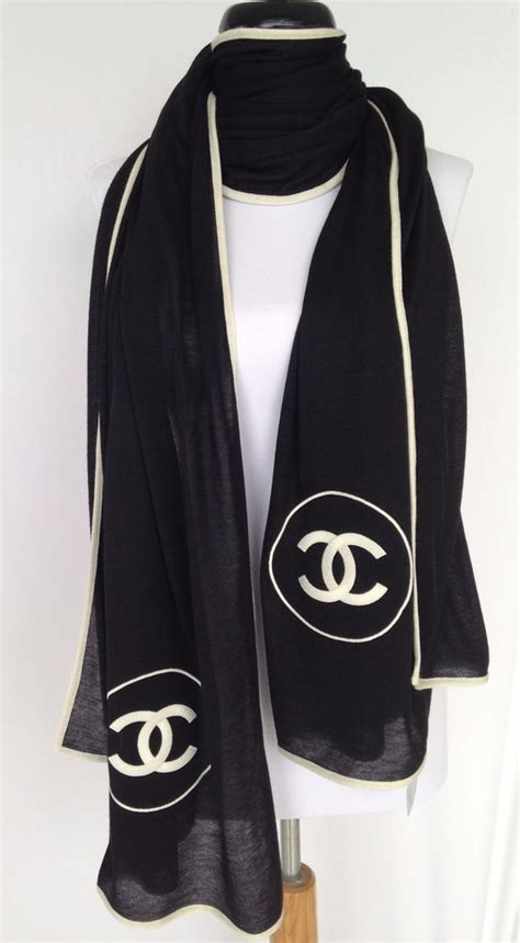 fake coco chanel scarf|chanel scarf black and white.